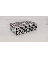 new handmade mother of pearl inlay jewelry box bone inlay box - $223.38 CAD
