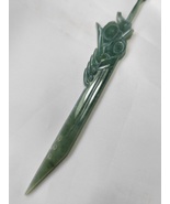 Ice Bluish Green 100% Natural Jadeite Jade Sword Pendant # 41.65 carats # - $1,334.53 CAD