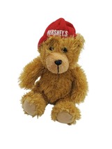 Hershey&#39;s Galerie Plush Bear 8 Inch Stuffed Animal Brown Red Hat Kids Toy Collec - £10.78 GBP