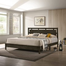 New Classic Furniture Gemini Solid Wood King Size All-In-One Platform Bed, Gray - £291.31 GBP