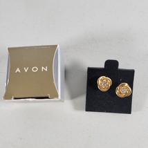 Avon Knot Pierced Earrings In Box Unused - £6.26 GBP