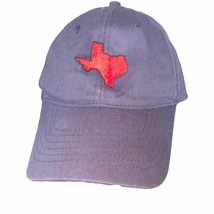Texas State Outline Stitched Design Adjustable Baseball Dad Cap Hat Navy... - $18.95
