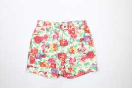 Vintage 90s Streetwear Womens 9 / 10 Distressed Cuffed Flower Denim Shorts USA - £38.91 GBP
