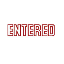 Shiny Pre-Inked Stamp (Red) - Entered - $36.54