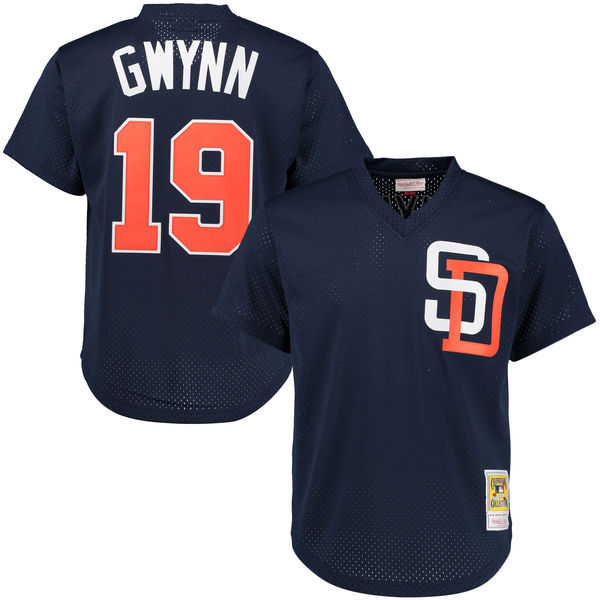 Men's San Diego Padres Tony Gwynn Mitchell & Ness Navy  Batting Practice Jersey - $37.99