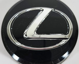 ONE Lexus F Sport # 42603-53110 2 7/16&quot; Aluminum Wheel / Rim BLACK Cente... - $19.99