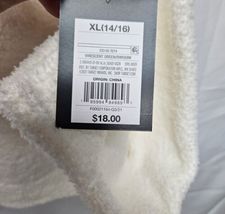 New With Tags Girls Cozy Hoodie art class Cream Size Large 10/12 Ivory image 5