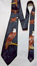 Steven Harris Patriotic Necktie Eagle American Bald Soaring Eagle Men&#39;s Vintage - £10.11 GBP