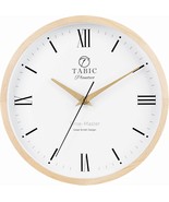 Tabic Roman Numeral 12” Wall Clock, Silent Movement, Handmade, Natural S... - $1,647.10 MXN