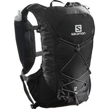 Salomon AGILE 12 Running Hydration Pack with flasks, BLACK, NS - $111.82