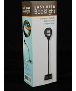 Easy Read Book Light Clip Gooseneck LED Button Battery On Off Shade - £5.89 GBP