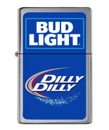 Bud Light Dilly Dilly Flip Top Lighter Brushed Chrome with Vinyl Image. - £22.54 GBP