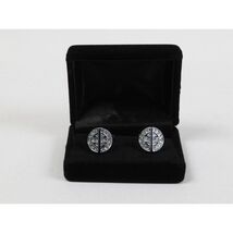 Men's Fashion Cufflinks By J.Valintin Silver/Gold Plated and Stones JVC-5 image 2