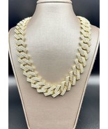 17 Inch Hip Hop Miami  Cuban Link Chain 18K  Gold Plated 16mm For Men An... - $29.65