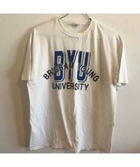 Vintage Champion BYU Brigham Young University White Logo T-shirt Size XL... - £27.93 GBP