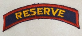 Reserve Tab Patch Red Outline Navy &amp; Yellow Interior - £11.68 GBP