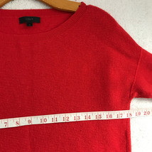 J Crew Sweater XS Red Wool Ribbed Knit Boat Neck Long Sleeve Top Preppy - £29.60 GBP