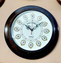 Old Style Dark Brown Round Vintage Wooden Wall Clock Vintage Home Decora... - $65.33+