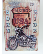 Born to Ride Metal Sign Biker Motorcycle Rider Size 8 x 12 Garage Bar Ma... - £13.97 GBP