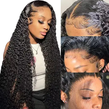 Brazilian curly human hair wig with baby hair/30 inch curly human hair wig - $320.00+