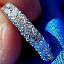 Earth mined Diamond Wedding Band Vintage Deco Eternity Anniversary Ring Size 6.5 - $143,766.76 MXN