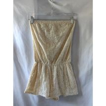 Hollister Lace Playsuit Strapless Elastic Waist Cream Womens Size XS - $15.79