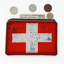 Switzerland : Gift Coin Purse Flag Retro Artistic Swiss Expat Country - £8.02 GBP