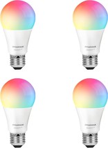 Syslvania Wifi Led Smart Light Bulb, 60W Equivalent Full Color, 4 Pack (75674). - £34.35 GBP