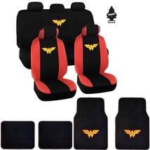 For Jeep Wonder Woman Car Truck Seat Covers Floor Mats Full Bundle Set - £51.24 GBP