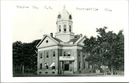 RPPC Monroe County Courthouse Monroeville Alabama AL UNP Postcard G16 - $43.51