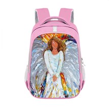 Fairy Angel Oil Painting Print Backpack Girls Ballet Dancer School Bag Children  - £32.06 GBP
