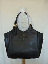 NEW Tory Burch Black Pebbled Leather Thea Round Tote - $495 - £360.31 GBP