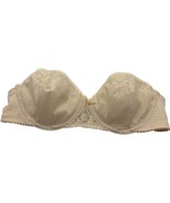 Maidenform Pretty Shapely Strapless Bra 34A Beige Lace Nylon Vintage Uni... - $40.41 CAD