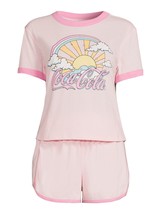 CocaCola Womens Ringer Tee and Lounge Set Pink 2 Piece Size 2X 18w-20w NEW - $11.95