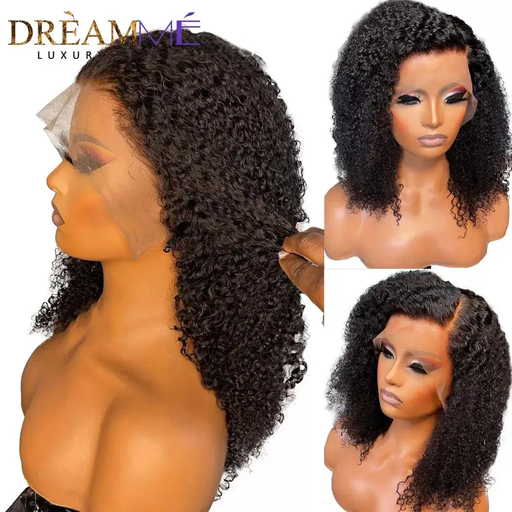 360 Lace Frontal Wig Kinky Curly 250 Density Brazilian 13x6 13x4 Lace Front Wig - £84.58 GBP+