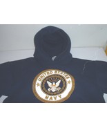 USN US Navy blue hooded sweatshirt, Soffe, Medium, missing drawstring,  - $27.16 CAD