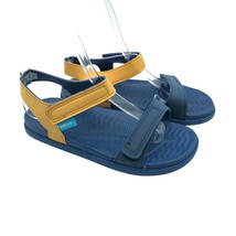 Native Boys Sandals Charley Sugarlite Colorblock Open Toe Blue Yellow 12 - £16.60 GBP