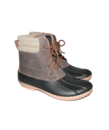 Marley Lilly Size 11 Women Brown Duck Boots Monogram &quot;MKA” Tongue Outdoo... - £25.70 GBP