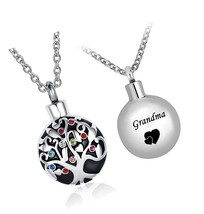 Round Tree of Life Urn Necklace for Human Pet - £37.62 GBP