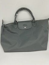 NWOT Longchamp Le Pliage Short Handle Bag With Strap Graphite Large - $180.00