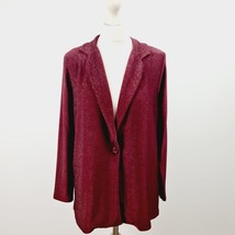 Pretty Little Thing - NEW - Burgundy Textured Glitter Blazer - UK 10 - £14.84 GBP