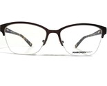 Marchon NYC M-4002 210 Eyeglasses Frames Brown Blue Cat Eye Half Rim 53-... - $65.09