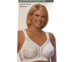 JCPenney Floral Lace Bra Comfort Cushion Strap Classic Figure 42C New Wh... - $9.99