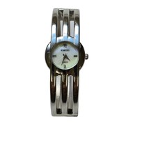 Vintage Rumours Silver Quartz Bangle Watch Roman Numerals White Face New... - $24.47