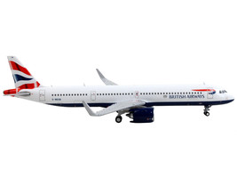 Airbus A321neo Commercial Aircraft &quot;British Airways&quot; White with Tail Stripes 1/4 - £50.90 GBP
