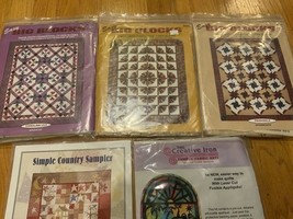 Lot of 5 UNCUT McCall&#39;s Easy Big Blocks Foundations Quilt Patterns And O... - $19.79