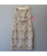 9&amp;CO Women Dress Size S New Midi Chic Sheath Tan Sleeveless Animal Leopa... - £15.06 GBP