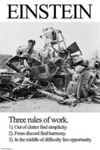 Einstein; Three Rules of Work - $19.97