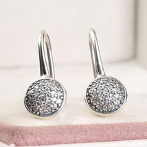 925 Sterling Silver Dazzling Droplets with Clear CZ Hook Earrings  - $15.99