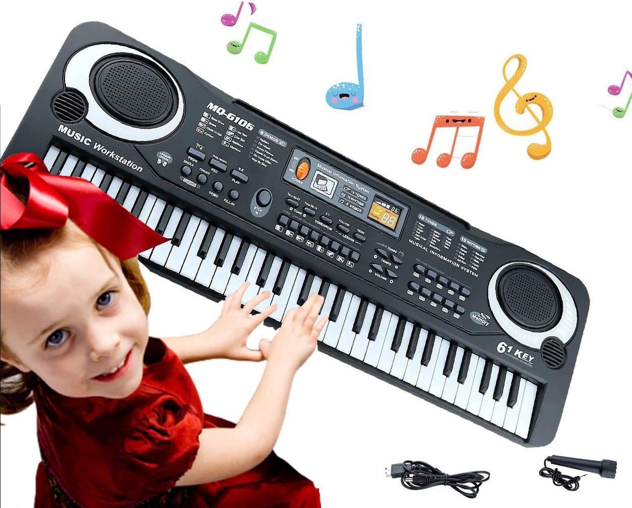 Primary image for The Keyboard Piano Kids 61 Key Electronic Digital Piano Musical Instrument Kit